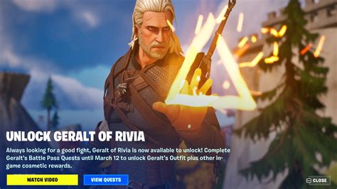 Unlock Geralt of Rivia in the Fortnite Battle ...